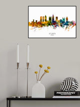 Atlanta Georgia Skyline Poster och Canvastavla