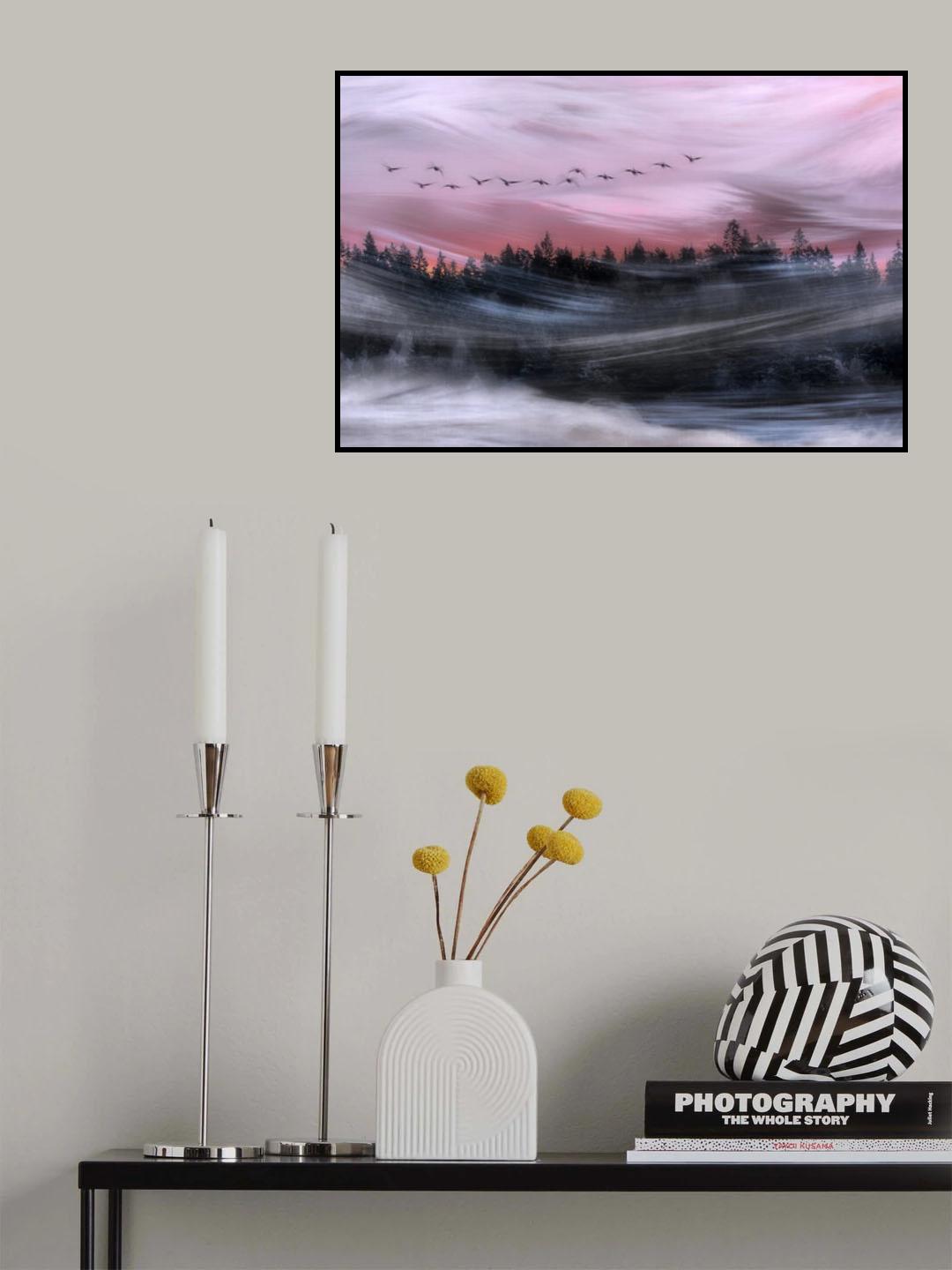 Leaving at dawn Poster och Canvastavla