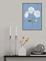 White On Blue Poster och Canvastavla