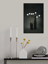 Etude  with a bouquet of white balloons Poster och Canvastavla