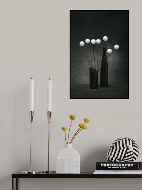 Etude  with a bouquet of white balloons Poster och Canvastavla