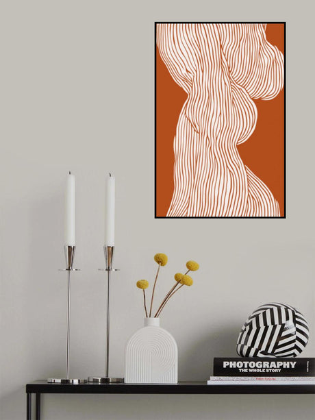 Fibers No 1 (Orange-Brown) Poster och Canvastavla
