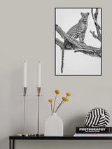 Leopard Portrait - Mono Var Poster och Canvastavla