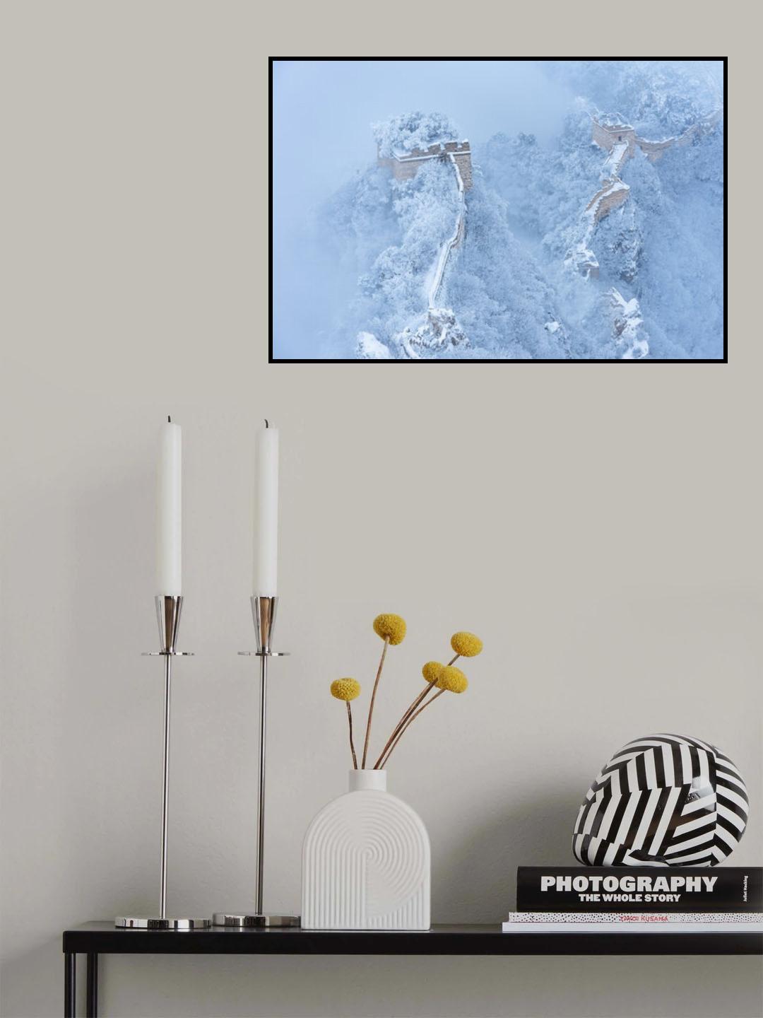 The Great Wall in ice and snow Poster och Canvastavla