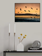 Fly-in at Sunset Poster och Canvastavla