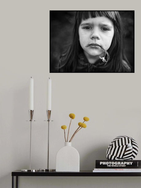 Portrait with a flower Poster och Canvastavla