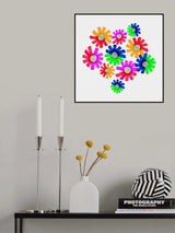 Multi Color Fancy Floral Bouquet Poster och Canvastavla