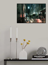 Night walk through the alleys of Parma Poster och Canvastavla