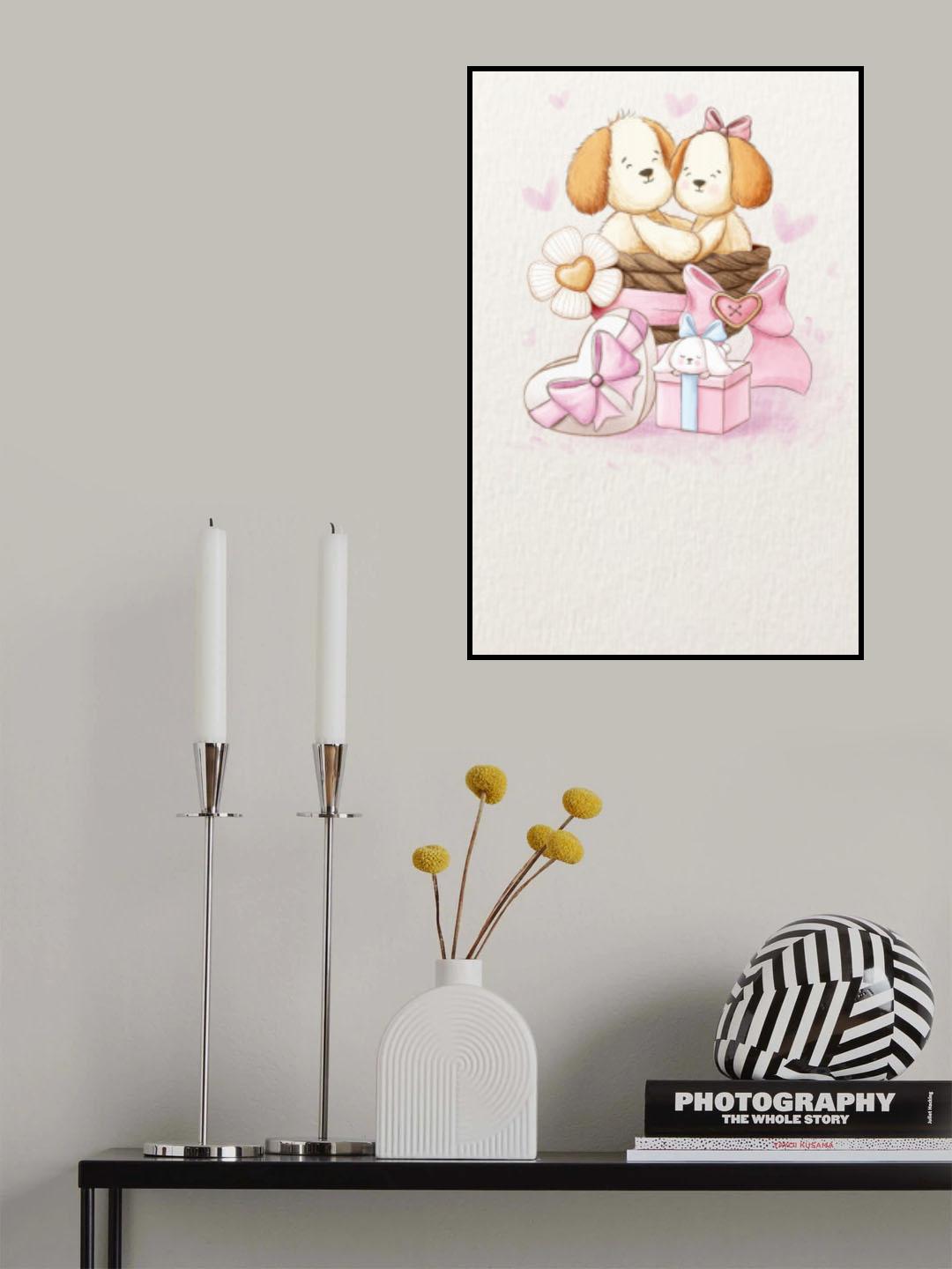 Puppy in Love Poster och Canvastavla