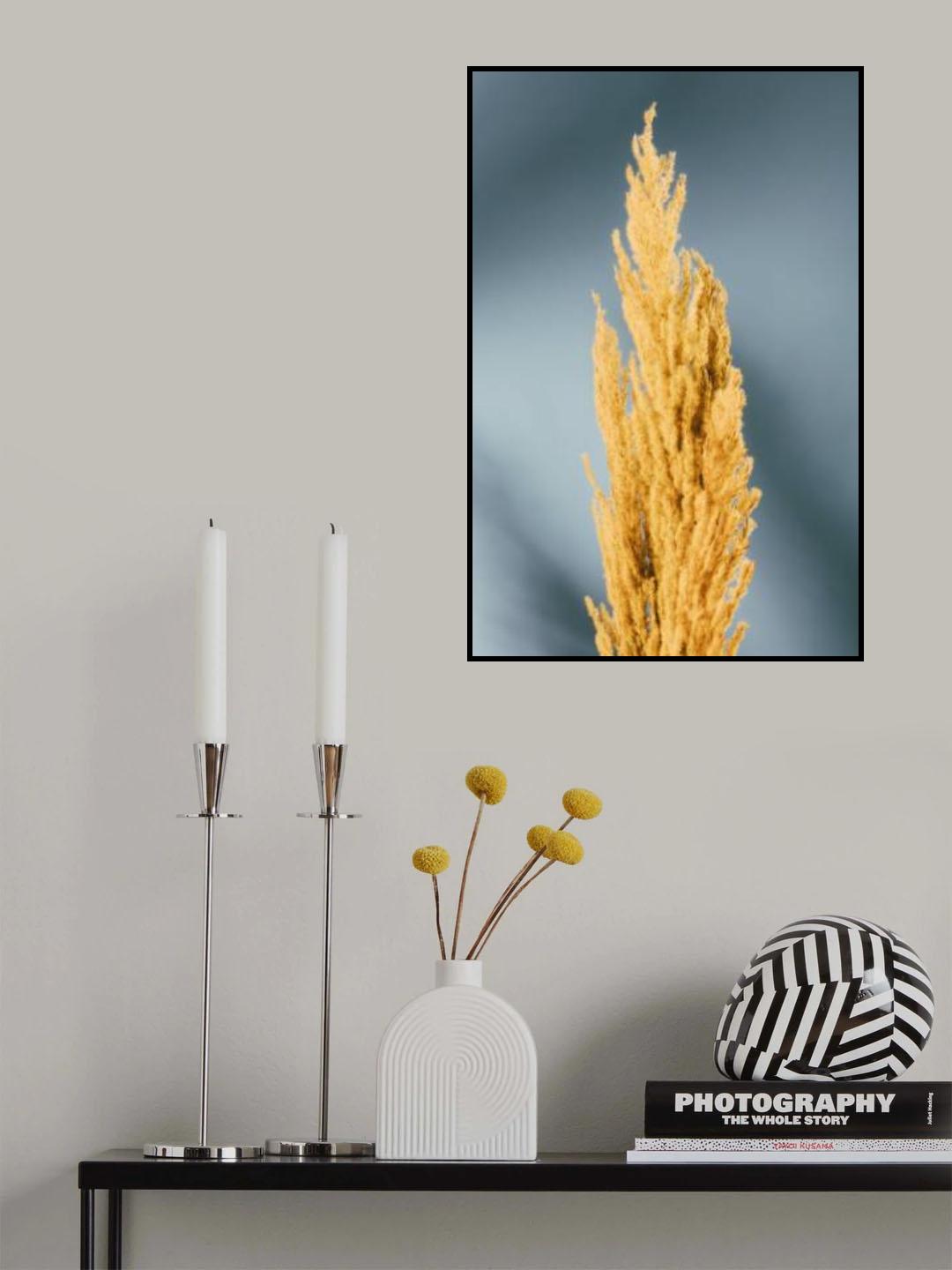 Yellow Grass Blue Poster och Canvastavla