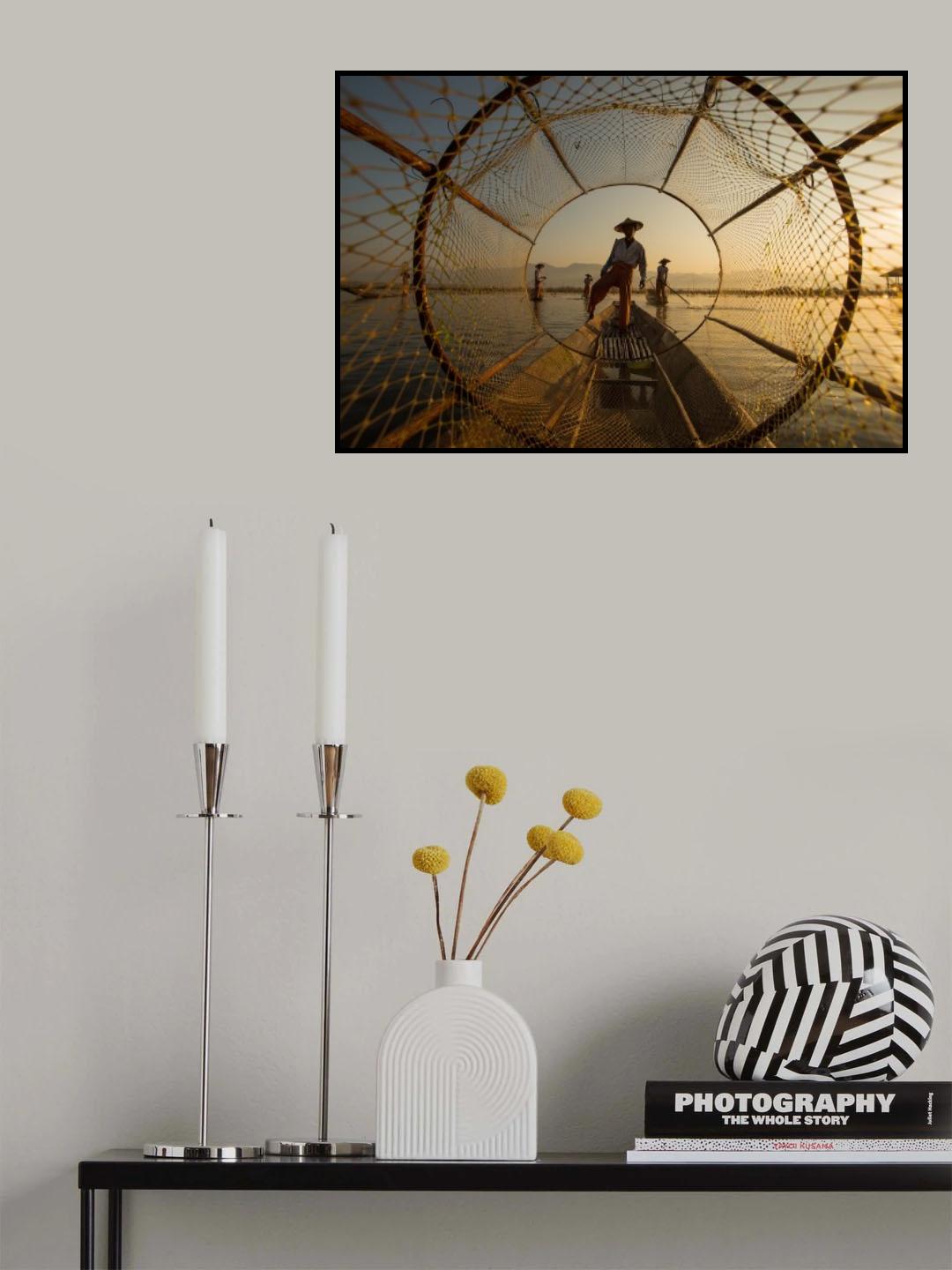 Inle Fisherman Poster och Canvastavla
