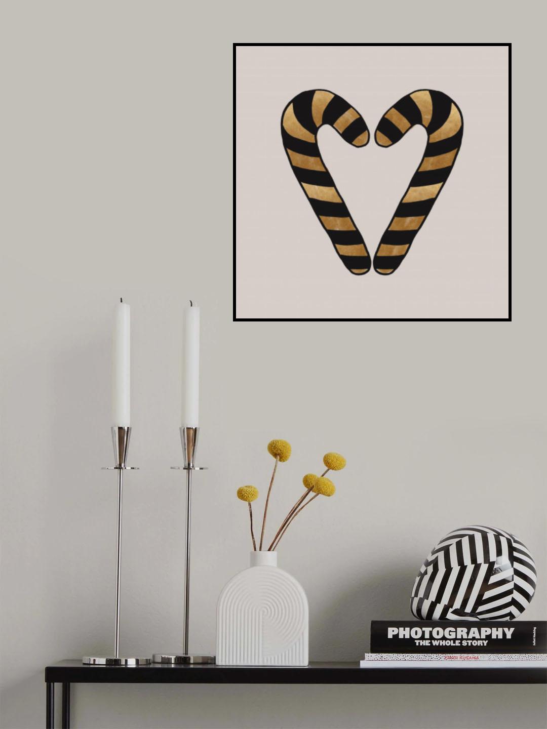 Xmas Candy Canes Poster och Canvastavla