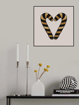 Xmas Candy Canes Poster och Canvastavla