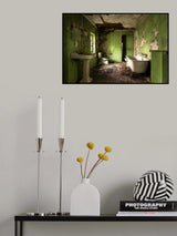 Green Bathroom Poster och Canvastavla