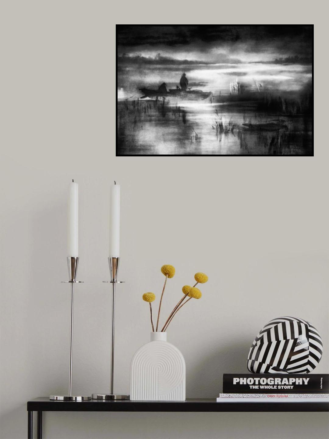 '...fishing in the mist..' Poster och Canvastavla