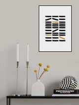 Black & Gold Abstract Poster och Canvastavla