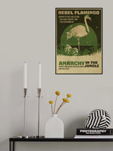 Flamingo rebel print Poster och Canvastavla