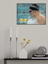 High School Swimmer - Breast Stroke Poster och Canvastavla