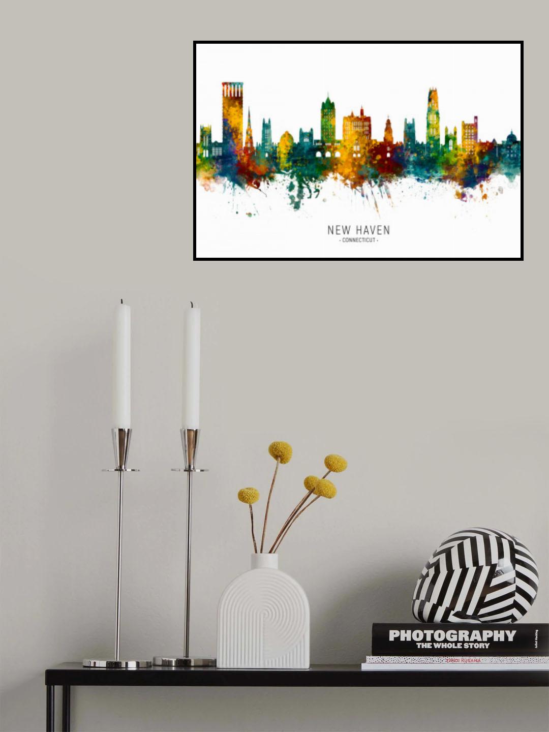 New Haven Connecticut Skyline Poster och Canvastavla
