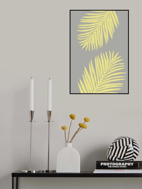 PALM LEAF 01 YELLOW Poster och Canvastavla