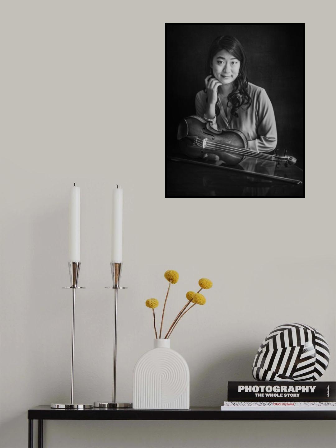 Female violinist Poster och Canvastavla