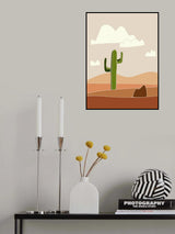 Southwest Cactus Landscape Poster och Canvastavla