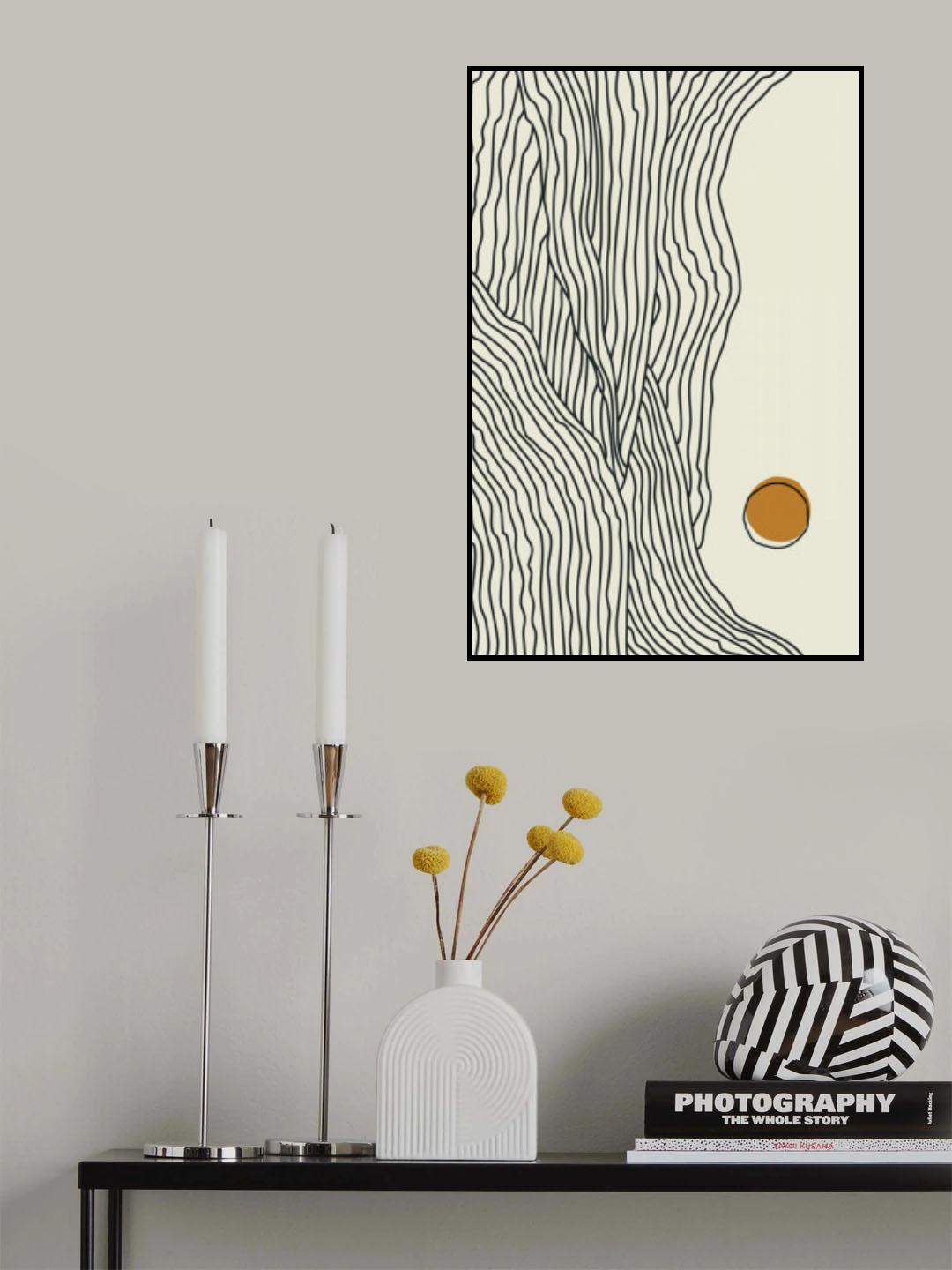 Boho Sunny Mountains Poster och Canvastavla