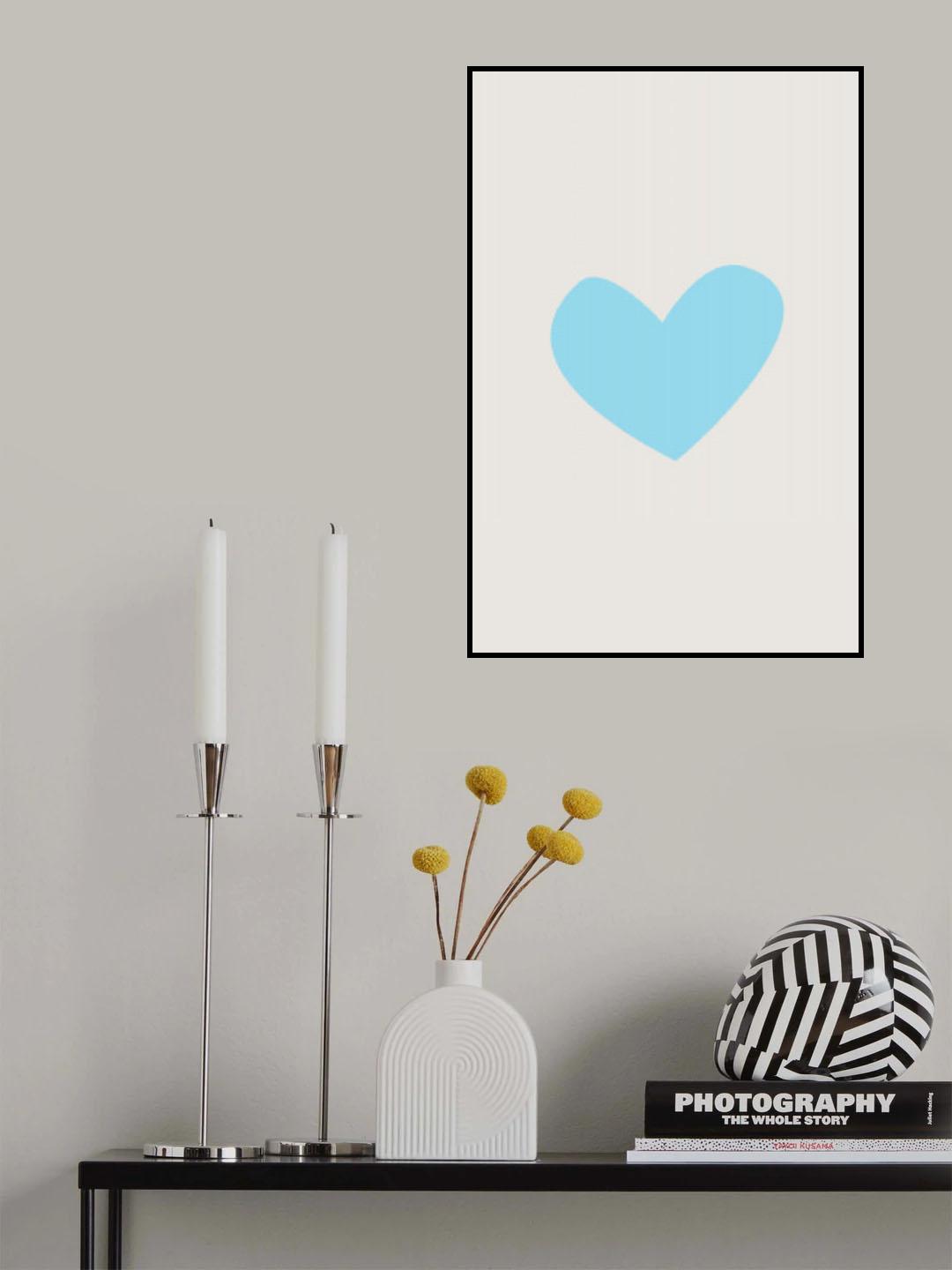Heartblue Poster och Canvastavla