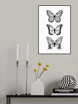 Black Butterflies Poster och Canvastavla