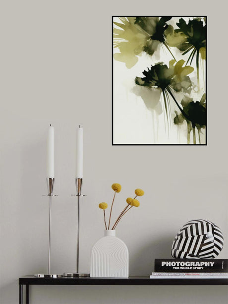 Green Flowers Poster och Canvastavla