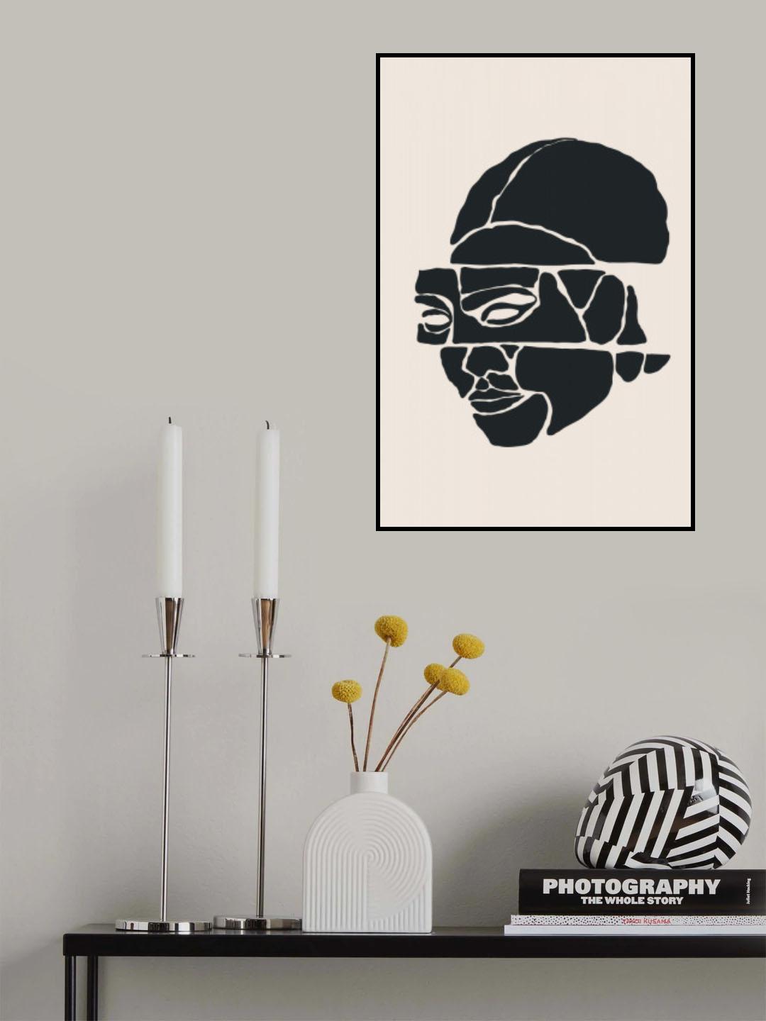 Abstract Faces Set #1 Poster och Canvastavla