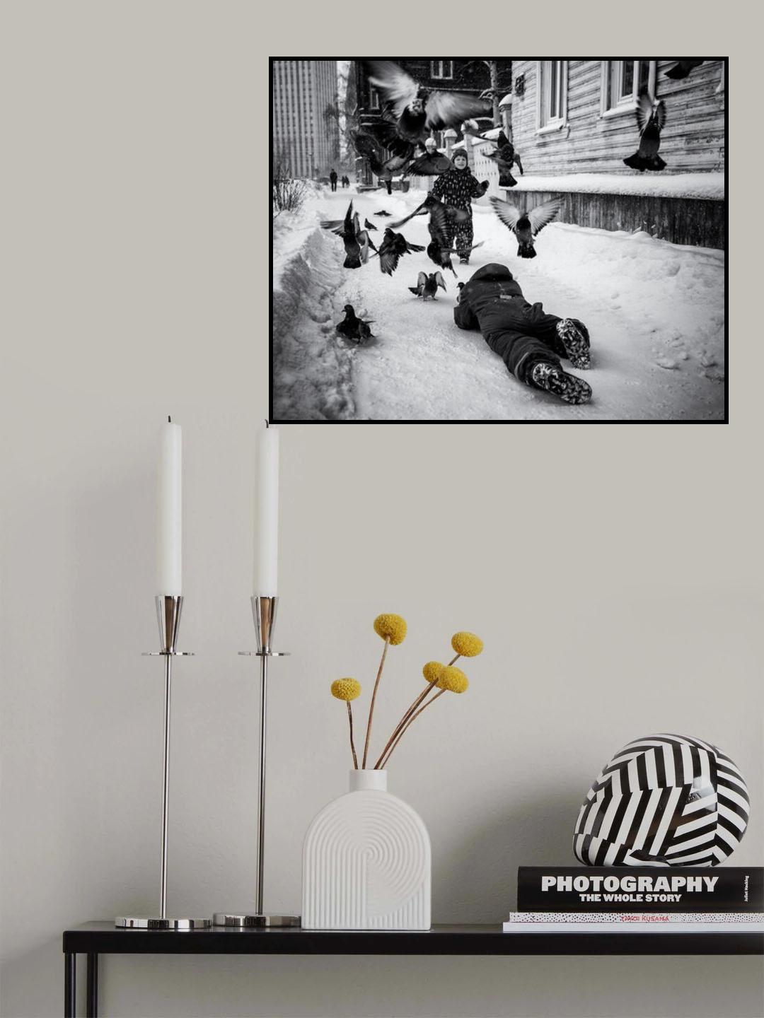 Kid's games in Arkhangelsk Poster och Canvastavla