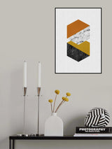 Geometric Hexagons Poster och Canvastavla