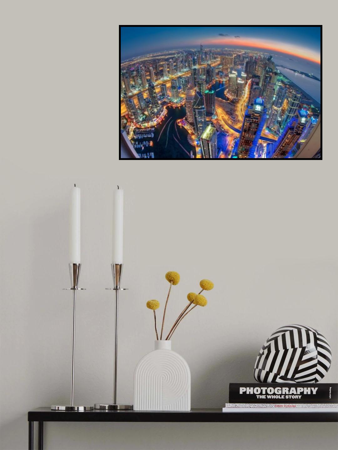 Dubai Colors of Night Poster och Canvastavla