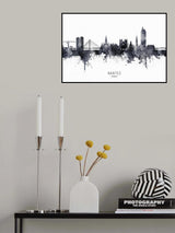 Nantes France Skyline Poster och Canvastavla