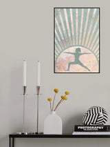Yoga Boho Sun Rise Green 2 Poster och Canvastavla