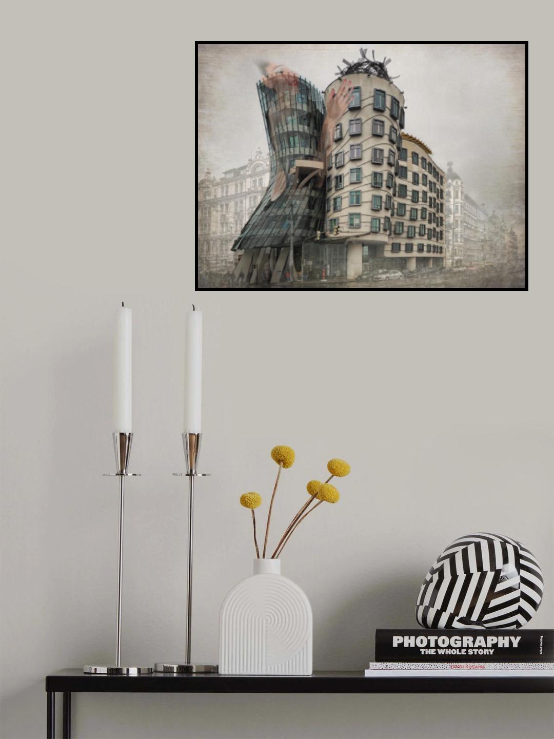Dancing Building Poster och Canvastavla
