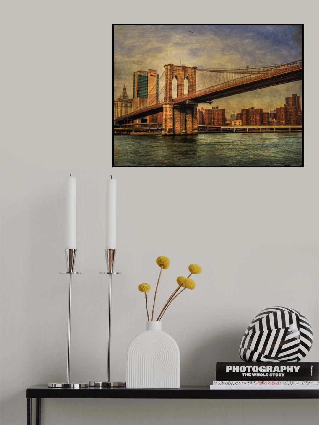Brooklyn Bridge Poster och Canvastavla