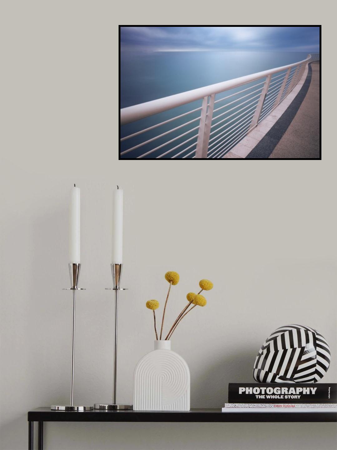 Handrail Above Sea Poster och Canvastavla