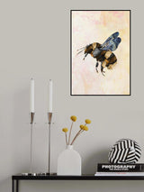 Grunge Watercolour Bee Poster och Canvastavla