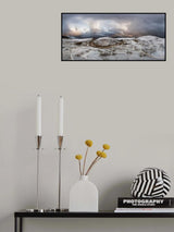 Frozen Cerknica Lake Poster och Canvastavla