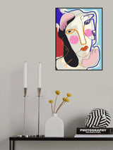 Muse Line Art Portrait Poster och Canvastavla