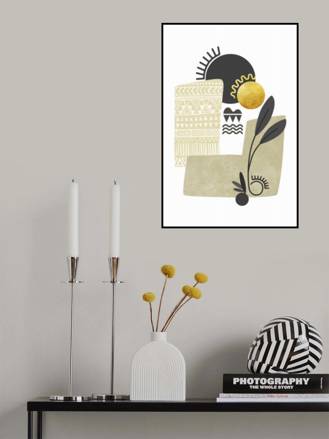 Tropical Villa Color and Shapes 12 Poster och Canvastavla