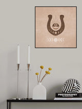 Horseshoe and Moon Phases Poster och Canvastavla