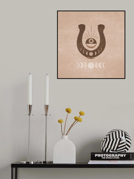 Horseshoe and Moon Phases Poster och Canvastavla