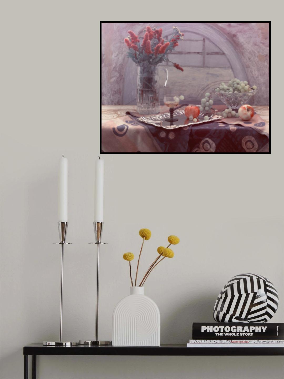 Still  life with Red Flowers Poster och Canvastavla