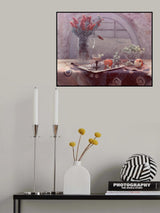 Still  life with Red Flowers Poster och Canvastavla