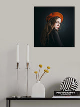 Orange beret. Poster och Canvastavla