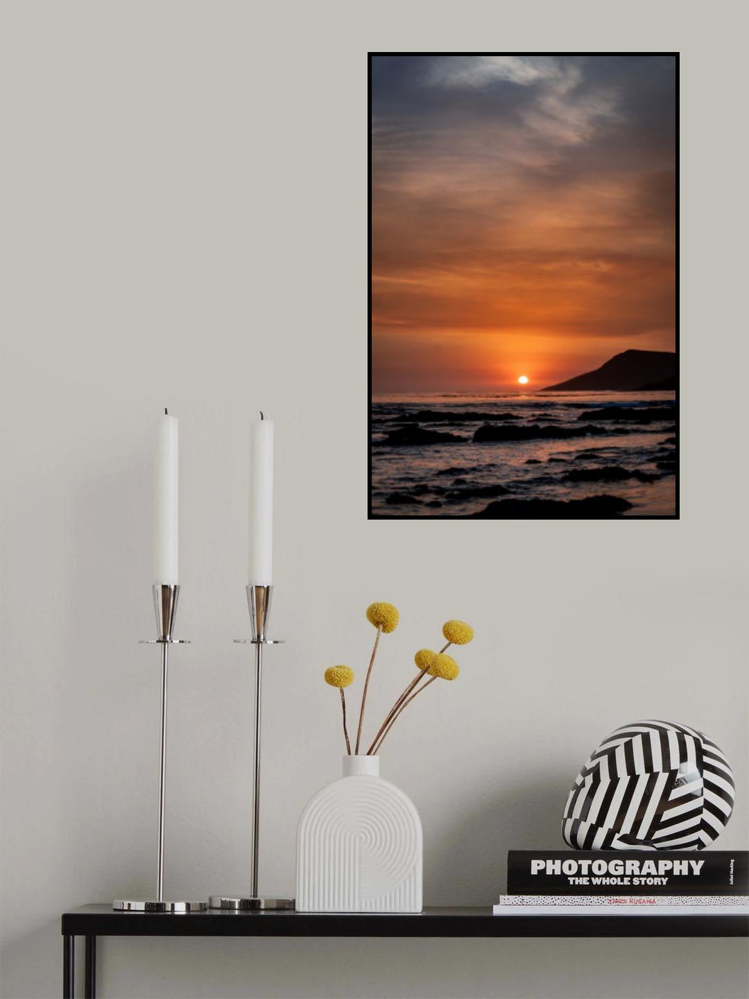 Orange Sunset Poster och Canvastavla