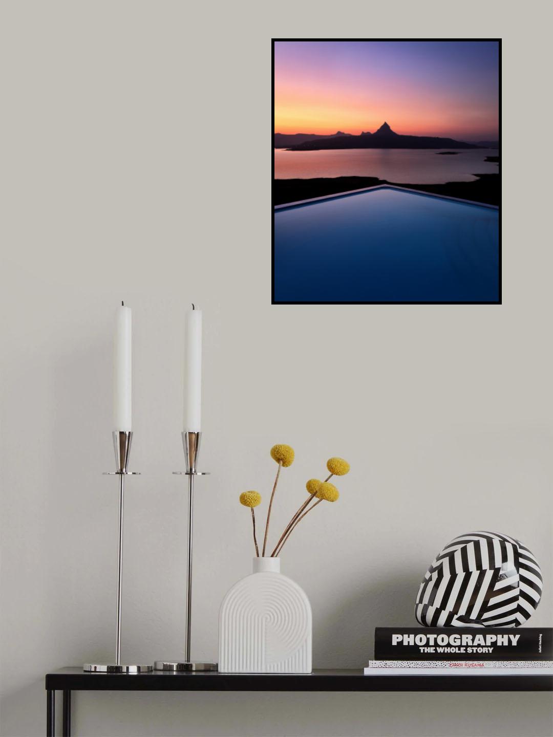 Lake beyond the pool, Pawna, Maharashtra Poster och Canvastavla